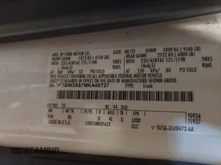 2021 Ford Transit Cargo с VIN 1FTBW3X87MKA60727, выставлен на аукционе IAAI как лот 41701879 с пробегом 76 052 миль миль и . История ставок и продаж доступна на DreamBid. Изображение 9.