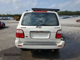 2001 Lexus LX 470 with VIN JTJHT00W913507524, listed as a Copart auction lot 51601785 with 171,779 mi miles and Salvage Title. Bid and sale history available at carsss.com. Image 6.