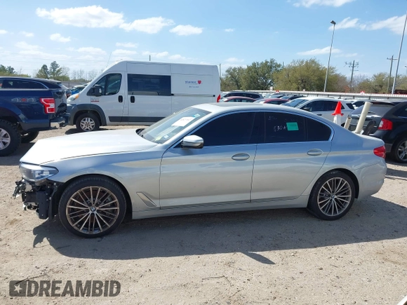 2020 BMW 5 Series 530i with VIN WBAJR3C09LWW65629, listed as a IAAI auction lot 41827147 with 24,324 mi miles and . Bid and sale history available at DreamBid. Image 14.