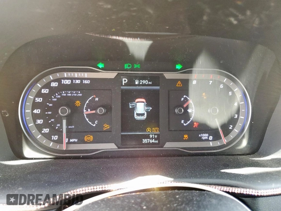2023 Hyundai Tucson SEL with VIN 5NMJBCAE7PH220482, listed as a Copart auction lot 61783325 with 35,764 mi miles and Salvage title. Bid and sale history available at DreamBid. Image 9.
