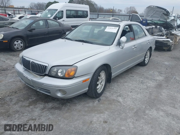 2002 Hyundai XG L z VIN KMHFU45EX2A228865, wystawiony jako IAAI lot #41421493 z przebiegiem 97 138 mil mil oraz . Historia ofert i sprzedaży dostępna na DreamBid. Obrazek 2.
