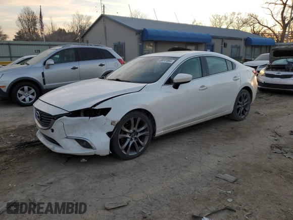 2016 Mazda Mazda6 i Grand Touring with VIN JM1GJ1W51G1473950, listed as a Copart auction lot 85241064 with 0 mi miles and Salvage Title. Bid and sale history available at carsss.com. Image 1.