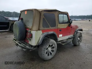 2002 Jeep Wrangler SE with VIN 1J4FA29P32P706533, listed as a Copart auction lot 43709055 with Not Provided miles and Salvage Title. Bid and sale history available at DreamBid. Image 3.