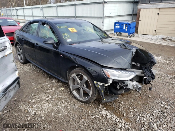 2021 Audi A4 Sedan S line Premium Plus with VIN WAUEAAF4XMA057936, listed as a Copart auction lot 43889403 with 0 mi miles. Bid and sale history available at carsss.com. Image 4.