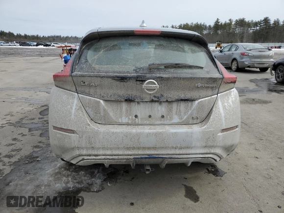 2022 Nissan LEAF SV with VIN 1N4AZ1CV1NC557535, listed as a Copart auction lot 47705095 with 64,397 mi miles and Salvage Title. Bid and sale history available at DreamBid. Image 5.