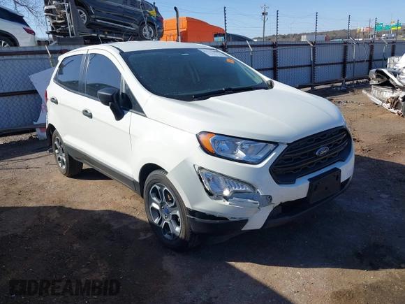 2020 Ford EcoSport S with VIN MAJ3S2FE3LC333582, listed as a IAAI auction lot 41757495 with 67,948 mi miles and . Bid and sale history available at DreamBid. Image 1.