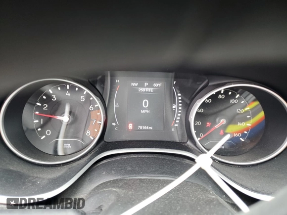 2018 Jeep Compass Sport with VIN 3C4NJCAB0JT462809, listed as a Copart auction lot 49535175 with 79,164 mi miles and Salvage Title. Bid and sale history available at carsss.com. Image 9.