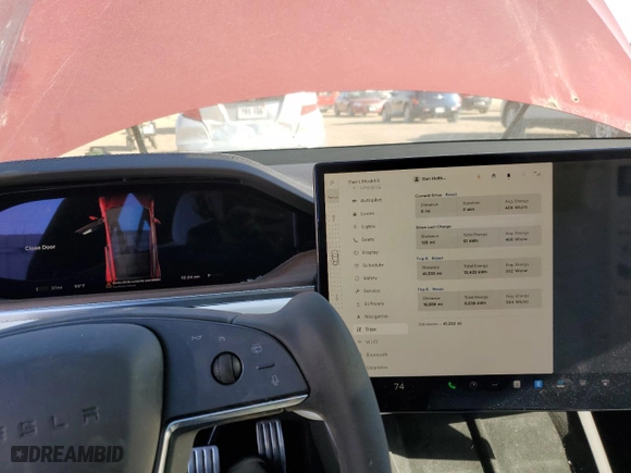 2023 Tesla Model S with VIN 5YJSA1E53PF512587, listed as a Copart auction lot 48983475 with 41,232 mi miles and Salvage Title. Bid and sale history available at carsss.com. Image 9.