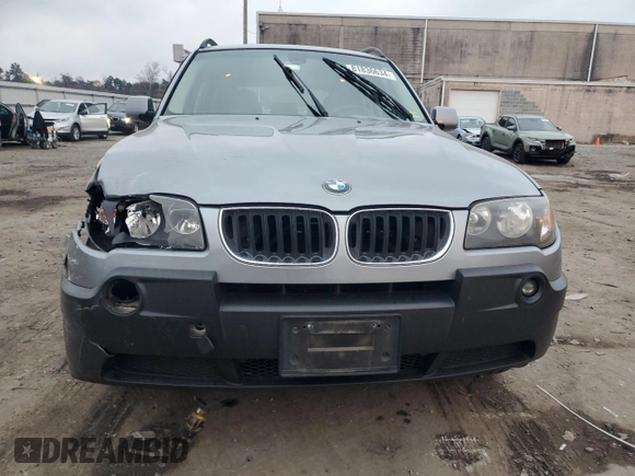 2005 BMW X3 2.5i with VIN WBXPA73465WC50680, listed as a Copart auction lot 81836634 with 0 mi miles and Salvage Title. Bid and sale history available at carsss.com. Image 5.