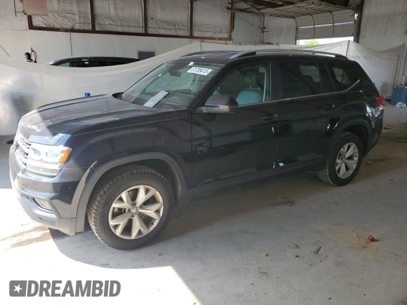 2019 Volkswagen Atlas SE with VIN 1V2WR2CA5KC518427, listed as a Copart auction lot 61795415 with 45,695 mi miles and Salvage title. Bid and sale history available at DreamBid. Image 1.