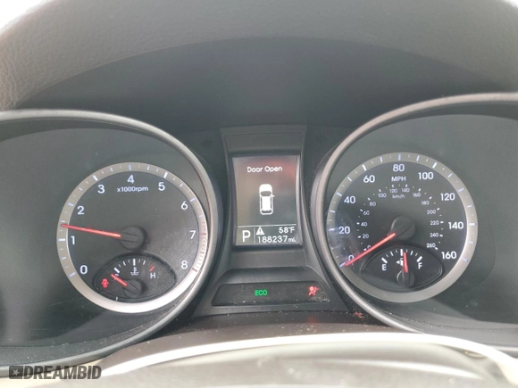 2013 Hyundai Santa Fe GL with VIN 5XYZT3LB3DG028968, listed as a Copart auction lot 44411945 with 188,237 mi miles and Salvage Title. Bid and sale history available at carsss.com. Image 9.