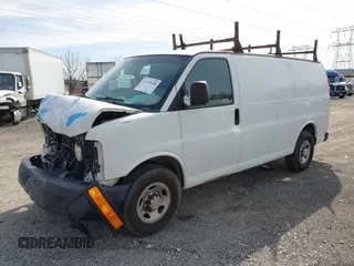2013 Chevrolet Express Cargo with VIN 1GCWGFCA7D1123775, listed as a IAAI auction lot 41681686 with Not provided miles and . Bid and sale history available at DreamBid. Image 2.