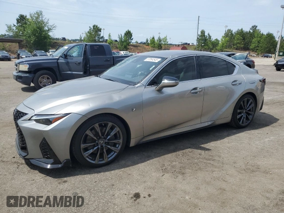 2021 Lexus IS 350 F Sport z VIN JTHGZ1B28M5038768, wystawiony jako Copart lot #57054545 z przebiegiem 36 358 mil mil oraz Szkoda całkowita • Salvage title. Historia ofert i sprzedaży dostępna na DreamBid. Obrazek 1.
