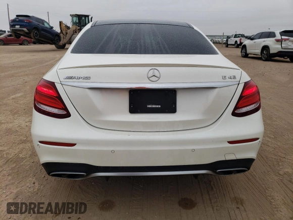2018 Mercedes-Benz E-Class AMG E 43 with VIN WDDZF6EB3JA395411, listed as a Copart auction lot 86502184 with 72,626 mi miles and Salvage Title. Bid and sale history available at carsss.com. Image 6.