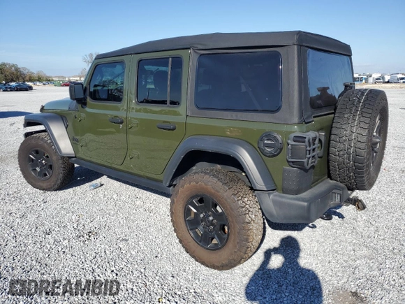 2023 Jeep Wrangler Sport S with VIN 1C4HJXDN7PW674152, listed as a Copart auction lot 46481705 with Not Provided miles and Salvage Title. Bid and sale history available at DreamBid. Image 2.
