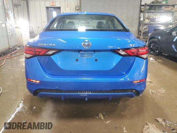 2022 Nissan Sentra SV with VIN 3N1AB8CV0NY301811, listed as a Copart auction lot 49509215 with 38,549 mi miles and Salvage Title. Bid and sale history available at carsss.com. Image 6.