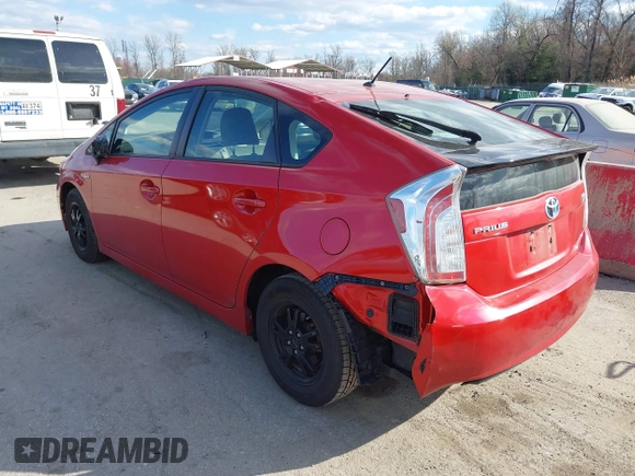 2013 Toyota Prius One with VIN JTDKN3DU0D1639195, listed as a IAAI auction lot 41887377 with 253,934 mi miles and . Bid and sale history available at carsss.com. Image 6.