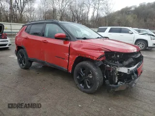 2021 Jeep Compass Altitude with VIN 3C4NJDBB9MT522210, listed as a Copart auction lot 51884765 with 38,768 mi miles and Salvage title. Bid and sale history available at DreamBid. Image 4.