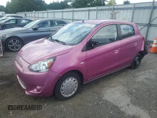 2014 Mitsubishi Mirage DE with VIN ML32A3HJ7EH024649, listed as a Copart auction lot 64172585 with 42,859 mi miles and Salvage title. Bid and sale history available at DreamBid. Image 1.