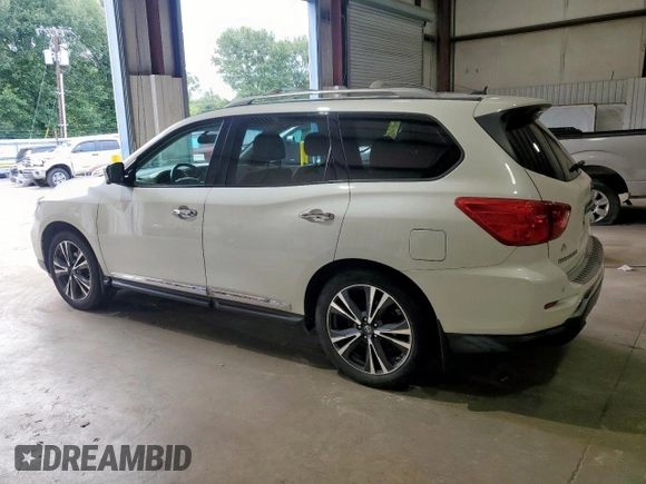 2017 Nissan Pathfinder Platinum с VIN 5N1DR2MN7HC632492, выставлен на аукционе Copart как лот 60249745 с пробегом 73 355 миль миль и Списание • Salvage title. История ставок и продаж доступна на DreamBid. Изображение 2.