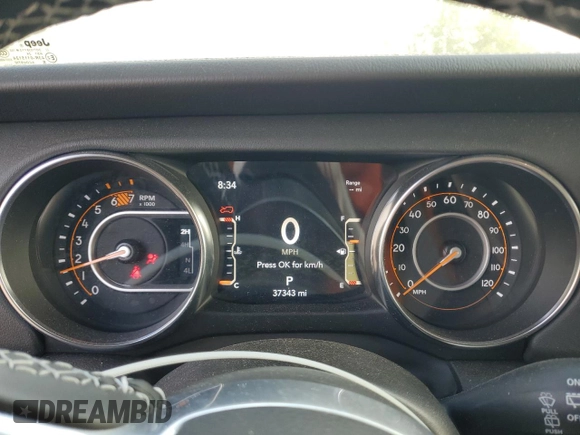 2023 Jeep Wrangler Sahara z VIN 1C4HJXEG7PW520699, wystawiony jako Copart lot #58273215 z przebiegiem 37 343 mil mil oraz Czysty tytuł • Clean title. Historia ofert i sprzedaży dostępna na DreamBid. Obrazek 9.