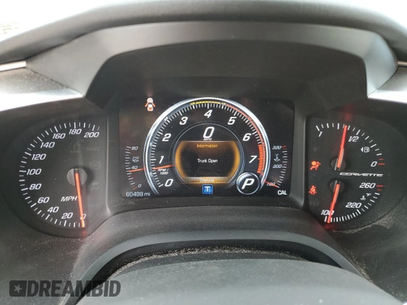 2019 Chevrolet Corvette 1LT with VIN 1G1YB2D71K5114247, listed as a Copart auction lot 54311885 with 60,498 mi miles and Salvage title. Bid and sale history available at DreamBid. Image 9.