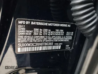 2017 BMW X4 xDrive28i with VIN 5UXXW3C3XH0T80365, listed as a Copart auction lot 39803323 with 74,674 mi miles. Bid and sale history available at carsss.com. Image 14.