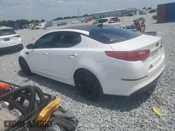 2015 Kia Optima LX with VIN KNAGM4A78F5645011, listed as a Copart auction lot 55041515 with 112,133 mi miles and Salvage Title. Bid and sale history available at DreamBid. Image 2.