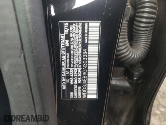 2016 Mercedes-Benz CLA with VIN WDDSJ4EB9GN303384, listed as a Copart auction lot 65971862 with 40,267 mi miles. Bid and sale history available at carsss.com. Image 10.