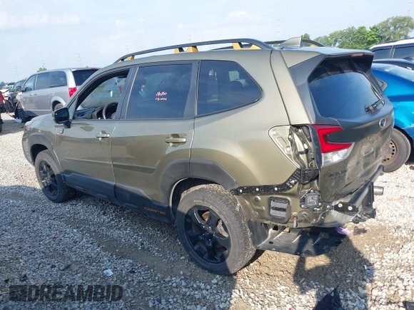 2022 Subaru Forester Wilderness with VIN JF2SKAMCXNH525719, listed as a IAAI auction lot 42601122 with 37,065 mi miles and . Bid and sale history available at DreamBid. Image 3.