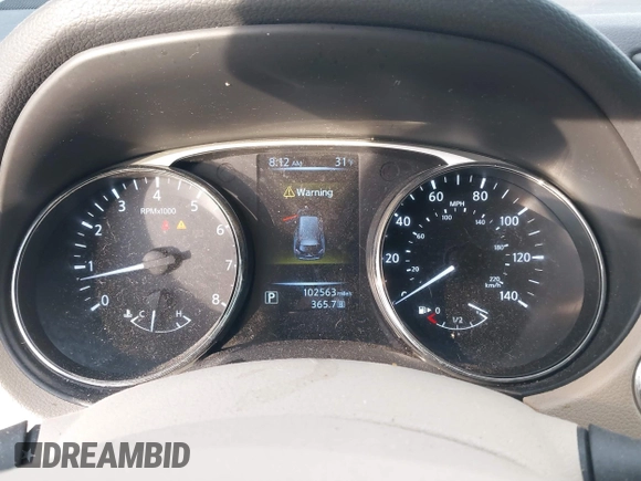2015 Nissan Rogue SL with VIN 5N1AT2MT3FC808454, listed as a IAAI auction lot 41212587 with 102,563 mi miles. Bid and sale history available at carsss.com. Image 7.