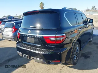 2021 Nissan Armada Platinum with VIN JN8AY2DB4M9793104, listed as a IAAI auction lot 41267471 with 33,616 mi miles. Bid and sale history available at carsss.com. Image 4.