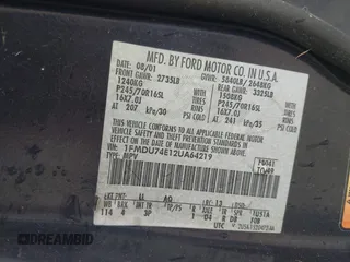 2002 Ford Explorer Eddie Bauer с VIN 1FMDU74E12UA64219, выставлен на аукционе IAAI как лот 41939683 с пробегом Не указан миль и . История ставок и продаж доступна на DreamBid. Изображение 9.