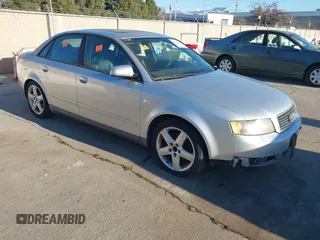 2003 Audi A4 1.8T with VIN WAUJC68E23A152159, listed as a IAAI auction lot 41350198 with 140,891 mi miles. Bid and sale history available at carsss.com. Image 1.