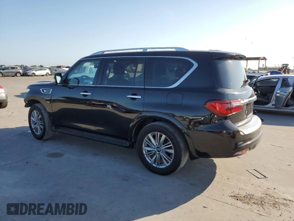 2020 Infiniti QX80 LUXE with VIN JN8AZ2NF4L9703222, listed as a Copart auction lot 66903364 with 99,705 mi miles and Clean Title. Bid and sale history available at carsss.com. Image 2.