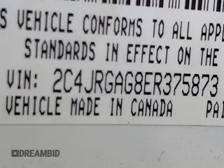 2014 Ram Cargo Van Tradesman with VIN 2C4JRGAG8ER375873, listed as a IAAI auction lot 41644062 with 238,997 mi miles. Bid and sale history available at carsss.com. Image 9.