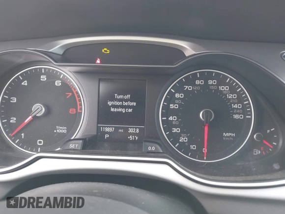 2016 Audi A4 Premium with VIN WAUAFAFL9GN000714, listed as a IAAI auction lot 41460938 with 119,897 mi miles. Bid and sale history available at carsss.com. Image 7.