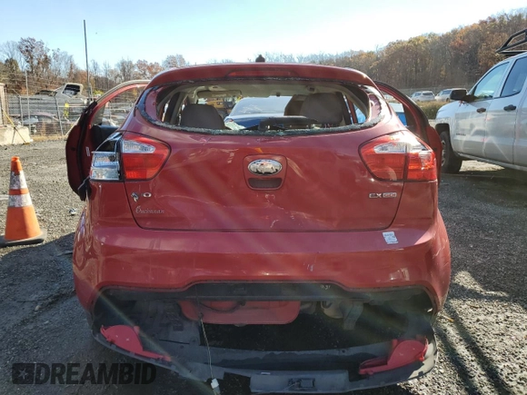 2014 Kia Rio EX with VIN KNADN5A39E6419443, listed as a Copart auction lot 78812034 with 111,229 mi miles and Salvage Title. Bid and sale history available at carsss.com. Image 6.