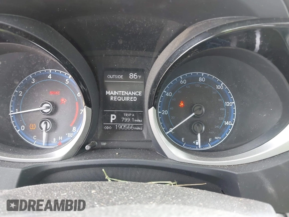 2016 Toyota Corolla L with VIN 5YFBURHE2GP465431, listed as a IAAI auction lot 41780567 with 190,566 mi miles and . Bid and sale history available at DreamBid. Image 7.