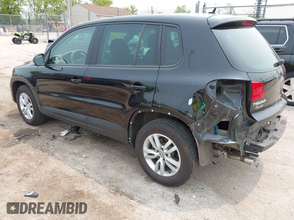 2013 Volkswagen Tiguan S with VIN WVGAV3AX2DW594334, listed as a IAAI auction lot 42405989 with 96,559 mi miles and . Bid and sale history available at DreamBid. Image 3.