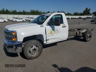 2018 Chevrolet Silverado 3500HD Work Truck with VIN 1GB3CYCGXJF112092, listed as a Copart auction lot 59302765 with 164,152 mi miles and Clean title. Bid and sale history available at DreamBid. Image 1.