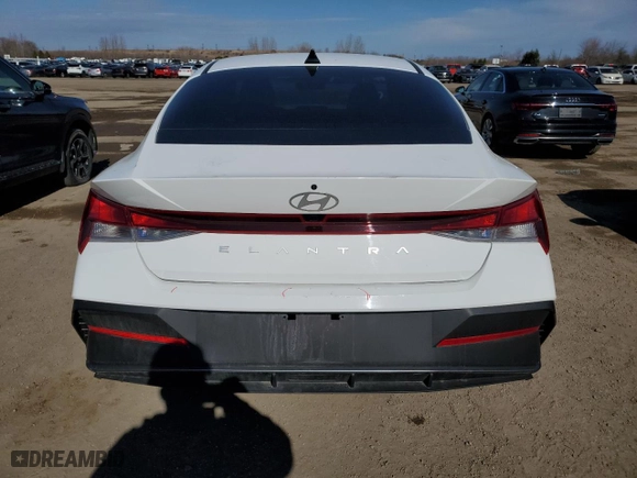 2024 Hyundai Elantra SEL with VIN KMHLM4DG8RU790181, listed as a Copart auction lot 50525095 with 20,012 mi miles and Salvage Title. Bid and sale history available at carsss.com. Image 6.