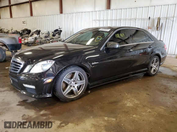 2010 Mercedes-Benz E 63 AMG with VIN WDDHF7HB3AA154977, listed as a Copart auction lot 65630454 with 118,969 mi miles and Salvage title. Bid and sale history available at DreamBid. Image 1.