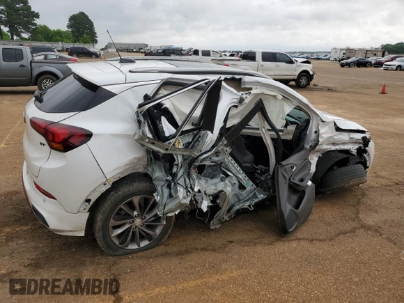 2021 Buick Encore GX Select with VIN KL4MMDS23MB043120, listed as a Copart auction lot 54731315 with 88,412 mi miles and Salvage title. Bid and sale history available at DreamBid. Image 3.