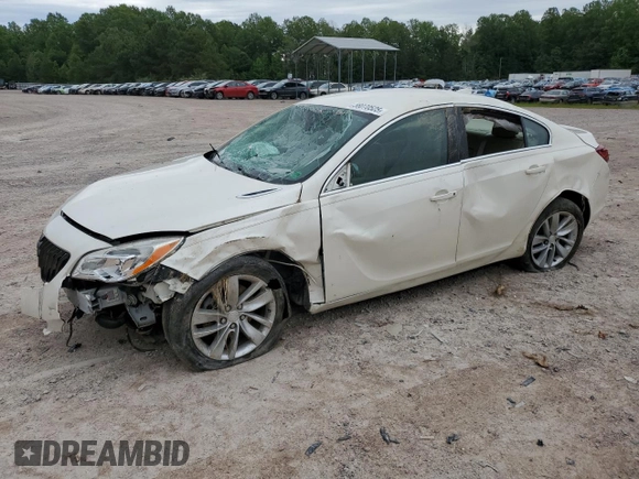 2015 Buick Regal with VIN 2G4GK5EXXF9144595, listed as a Copart auction lot 58070525 with 126,663 mi miles and Salvage title. Bid and sale history available at DreamBid. Image 1.