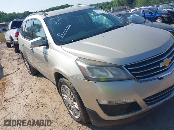 2015 Chevrolet Traverse LT with VIN 1GNKRGKDXFJ236009, listed as a IAAI auction lot 42076239 with Not Provided miles. Bid and sale history available at carsss.com. Image 1.