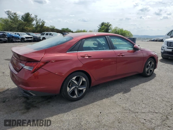 2023 Hyundai Elantra Limited with VIN KMHLP4AG5PU625813, listed as a Copart auction lot 54726965 with 20,096 mi miles and Salvage Title. Bid and sale history available at DreamBid. Image 3.