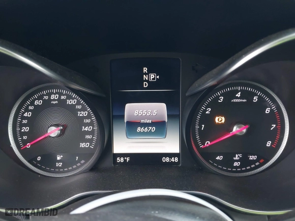 2015 Mercedes-Benz C-Class C 300 with VIN 55SWF4JB2FU055641, listed as a IAAI auction lot 41756262 with 86,670 mi miles. Bid and sale history available at carsss.com. Image 15.