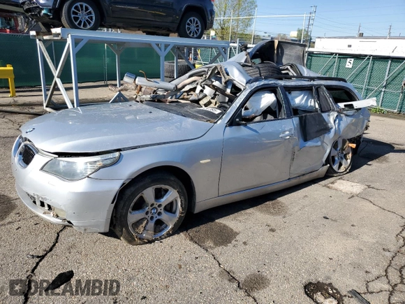 2008 BMW 5 Series 535xiT with VIN WBAPT73528CX01121, listed as a Copart auction lot 56124785 with Not provided miles and Non repairable. Bid and sale history available at DreamBid. Image 1.