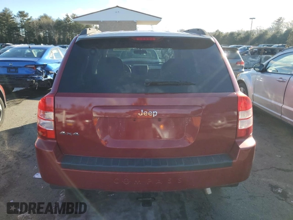 2007 Jeep Compass Sport with VIN 1J8FF47W27D136703, listed as a Copart auction lot 45460315 with 185,776 mi miles and Salvage Title. Bid and sale history available at carsss.com. Image 6.
